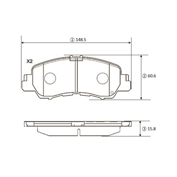 Brake Pad Set, disc brake (GK1448)