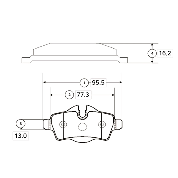 Brake Pad Set, disc brake (GK0026)