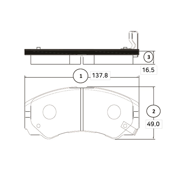 Brake Pad Set, disc brake (GK0403)