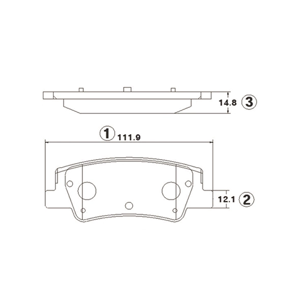 Brake Pad Set, disc brake (GK1412)