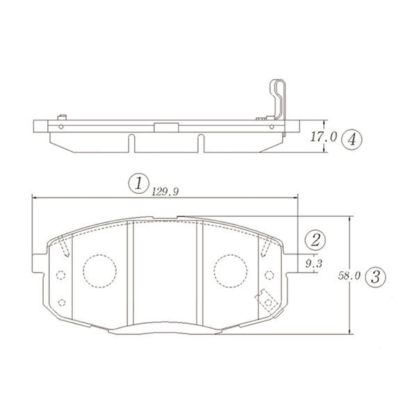 Brake Pad Set, disc brake (GK1383)