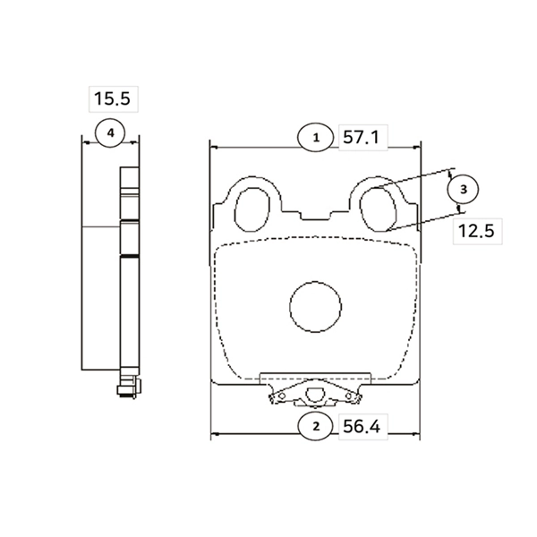 Brake Pad Set, disc brake (GK1042)