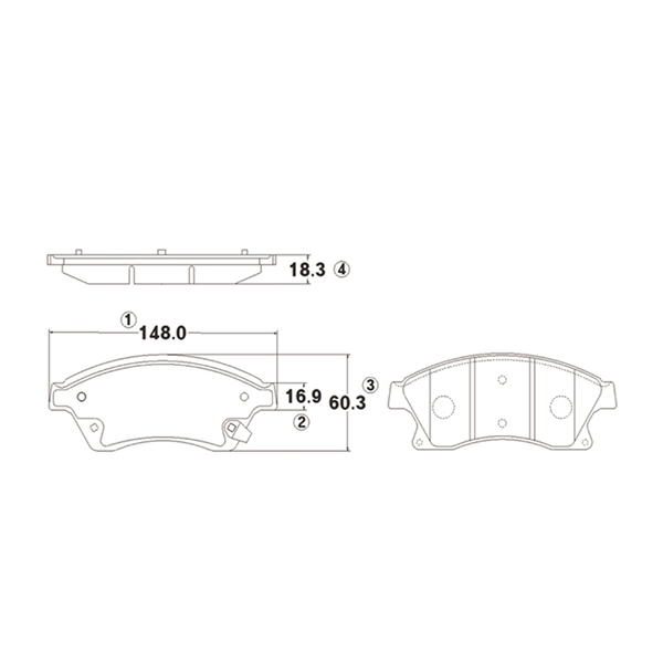 Brake Pad Set, disc brake (GK0449)