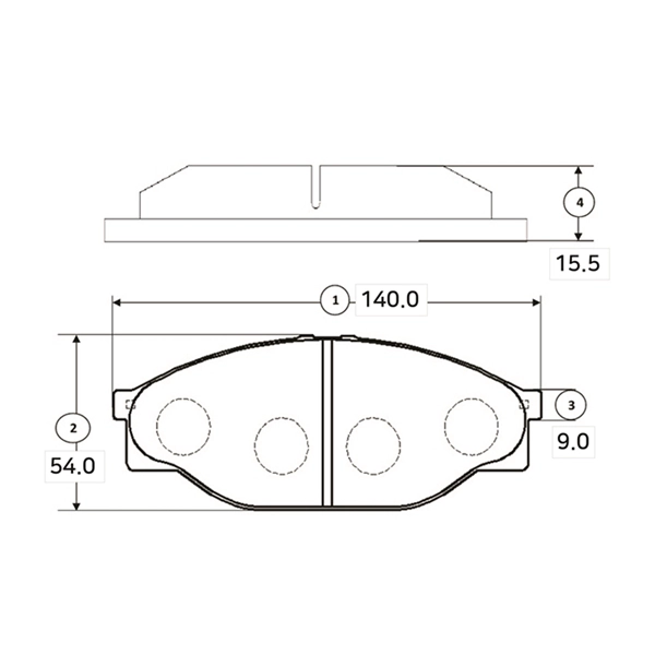 Brake Pad Set, disc brake (GK1145)
