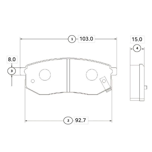 Brake Pad Set, disc brake (GK0465)