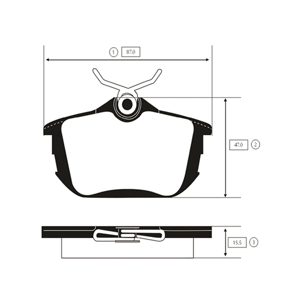 Brake Pad Set, disc brake (GK0635)