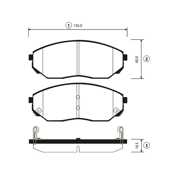 Brake Pad Set, disc brake (GK0524)