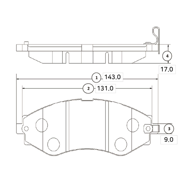 Brake Pad Set, disc brake (GK0436)