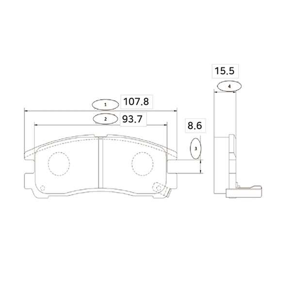 Brake Pad Set, disc brake (GK0574)