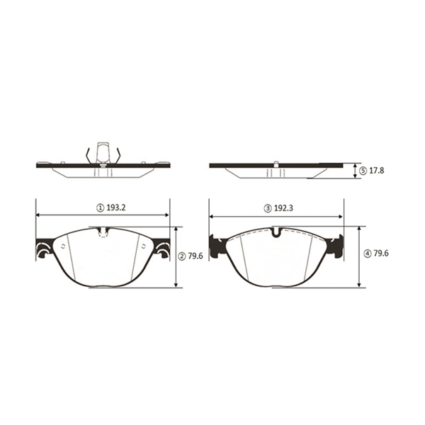 Brake Pad Set, disc brake (GK1435)