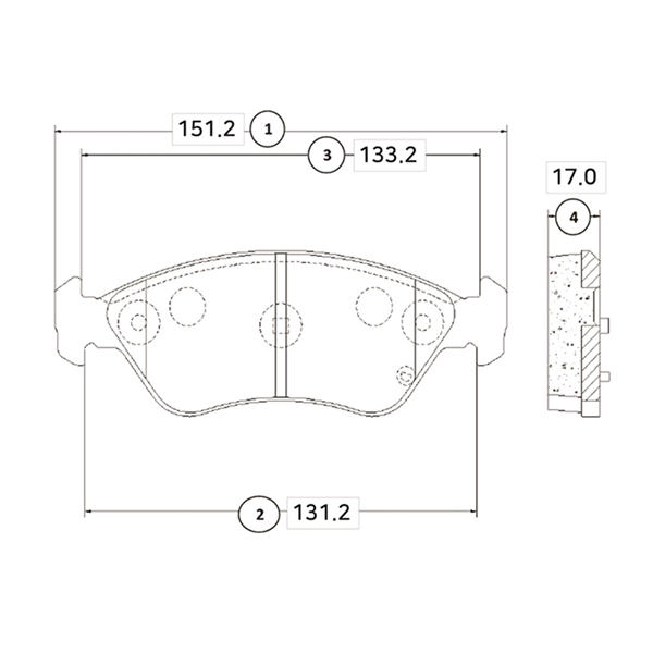 Brake Pad Set, disc brake (GK0514)