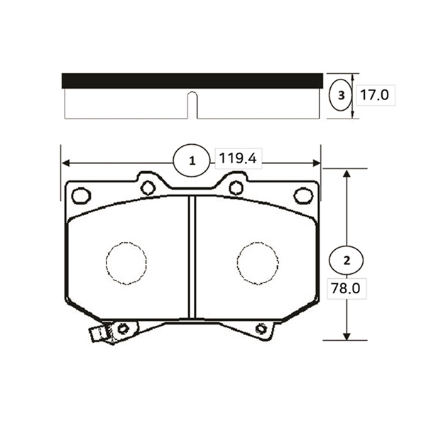 Brake Pad Set, disc brake (GK1044)