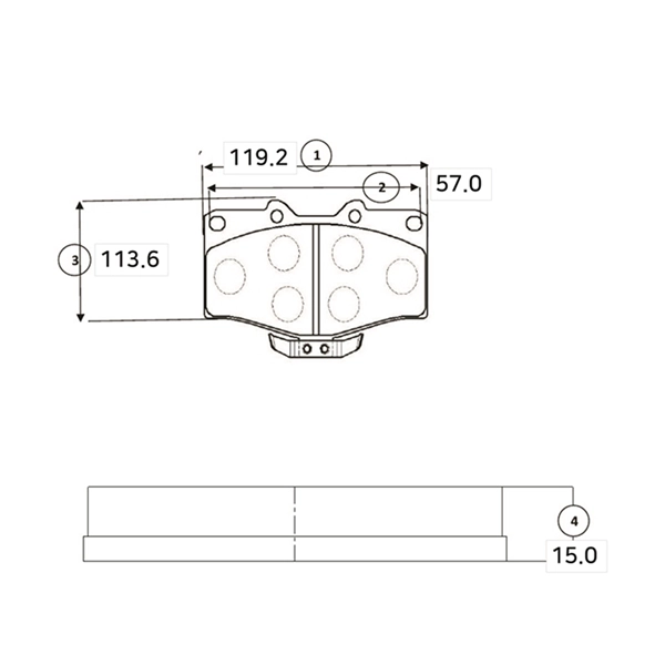 Brake Pad Set, disc brake (GK1109)