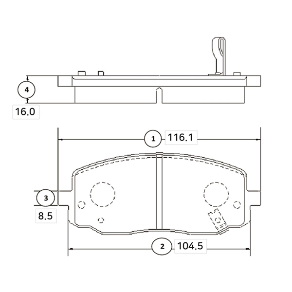 Brake Pad Set, disc brake (GK0532)