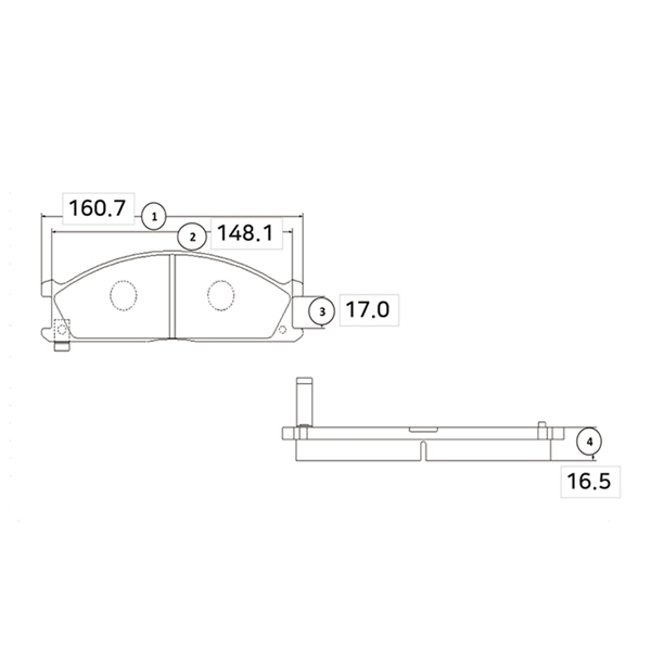 Brake Pad Set, disc brake (GK0718)