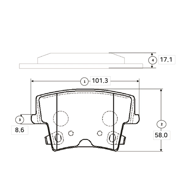 Brake Pad Set, disc brake (GK0097)