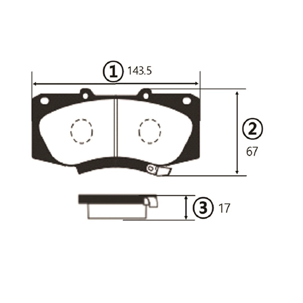 Brake Pad Set, disc brake (GK1191)