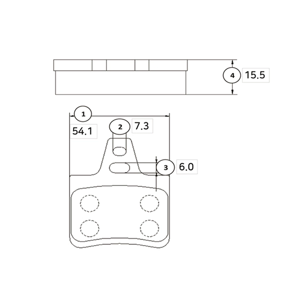 Brake Pad Set, disc brake (GK0861)