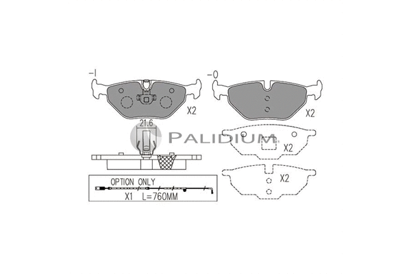 Brake Pad Set, disc brake (P1-1037)