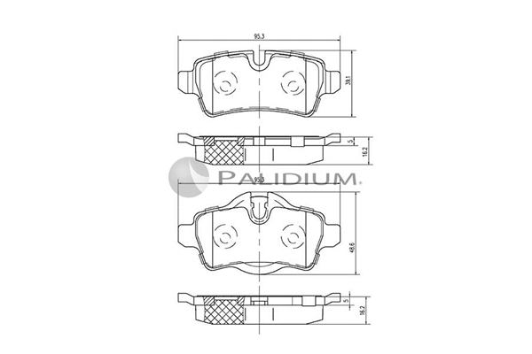 Brake Pad Set, disc brake (P1-1147)