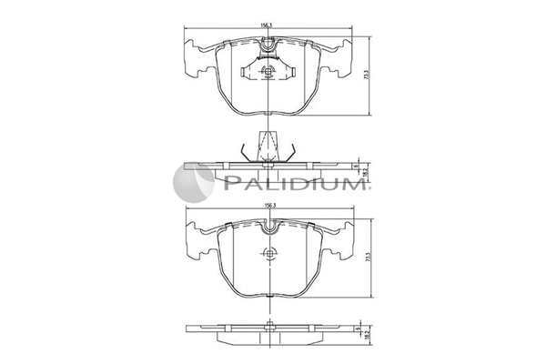Brake Pad Set, disc brake (P1-1222)