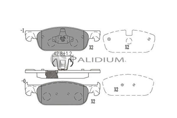 Brake Pad Set, disc brake (P1-1554)