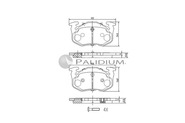 Brake Pad Set, disc brake (P1-1036)
