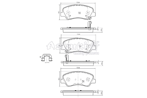 Brake Pad Set, disc brake (I042-80)