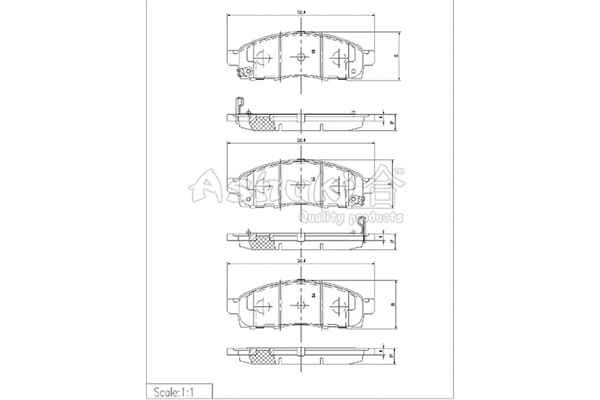 Brake Pad Set, disc brake (N009-93)