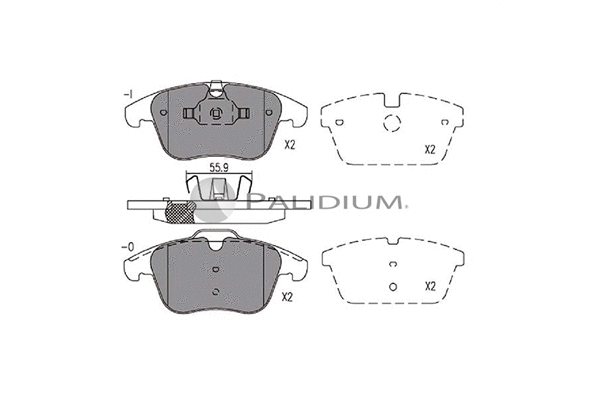 Brake Pad Set, disc brake (P1-1071)