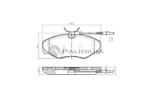 Brake Pad Set, disc brake (P1-1018)