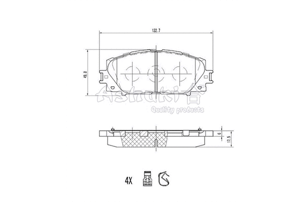Brake Pad Set, disc brake (T114-55)