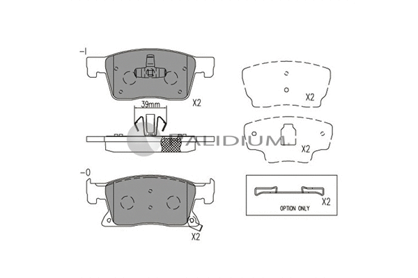 Brake Pad Set, disc brake (P1-1544)
