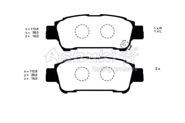 Brake Pad Set, disc brake (1083-9102)