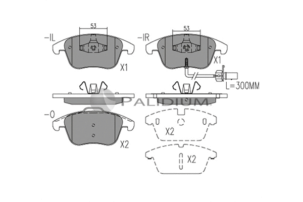 Brake Pad Set, disc brake (P1-1538)