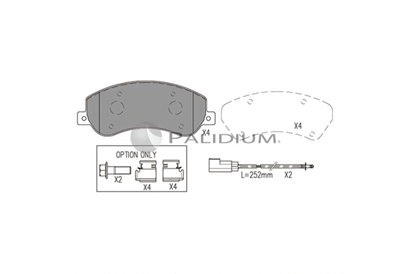 Brake Pad Set, disc brake (P1-1053)