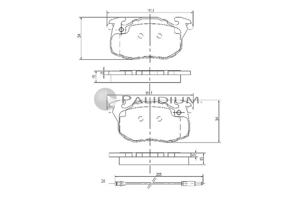 Brake Pad Set, disc brake (P1-1173)