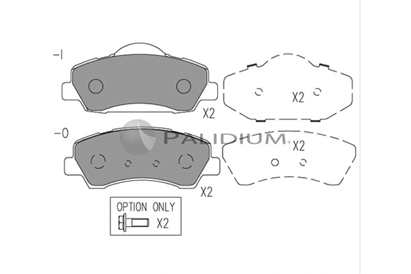 Brake Pad Set, disc brake (P1-1533)
