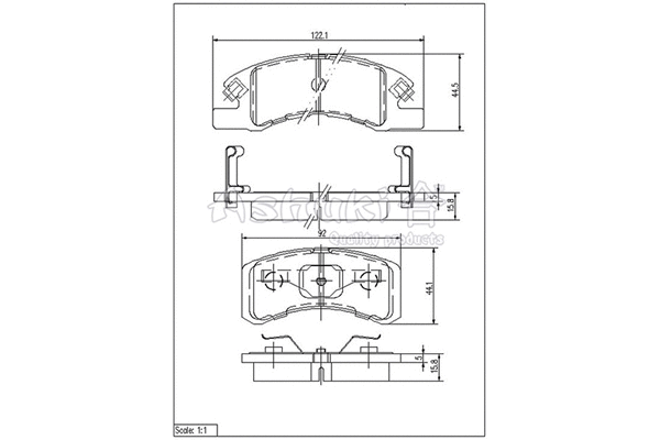 Brake Pad Set, disc brake (D091-07)