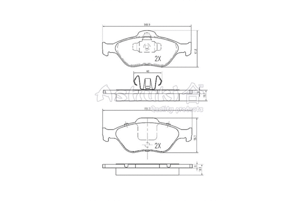Brake Pad Set, disc brake (M050-05)