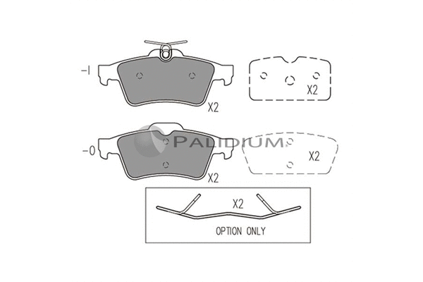 Brake Pad Set, disc brake (P1-1021)