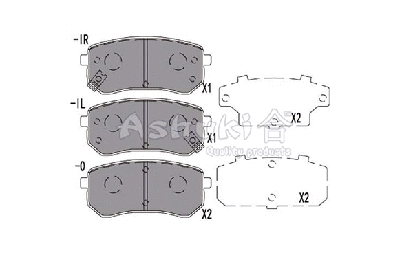 Brake Pad Set, disc brake (1083-7030)