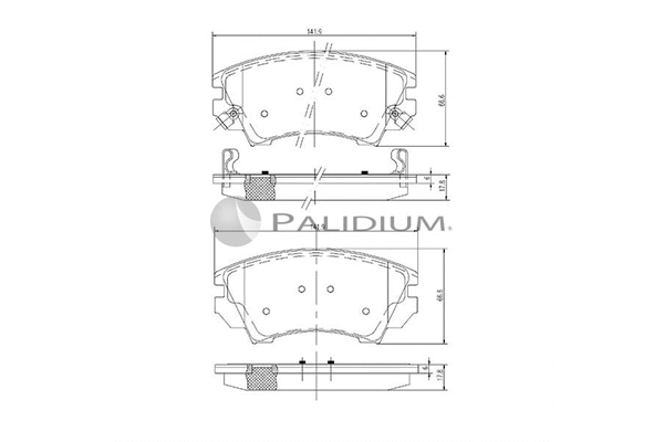 Brake Pad Set, disc brake (P1-1181)