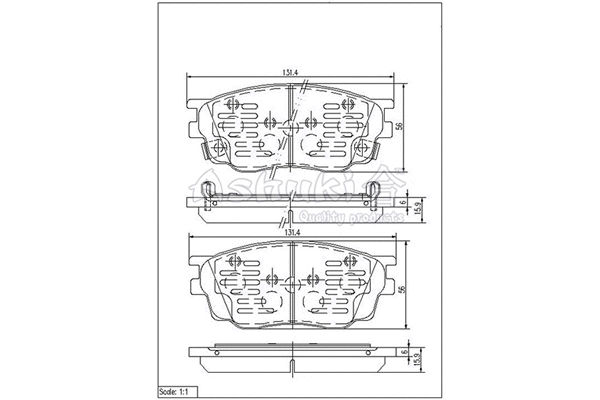 Brake Pad Set, disc brake (M050-35)