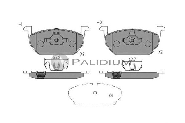 Brake Pad Set, disc brake (P1-1541)
