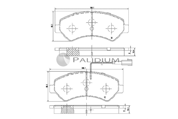 Brake Pad Set, disc brake (P1-1229)