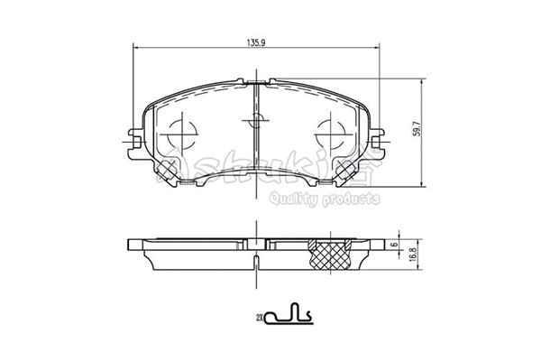 Brake Pad Set, disc brake (N009-85)