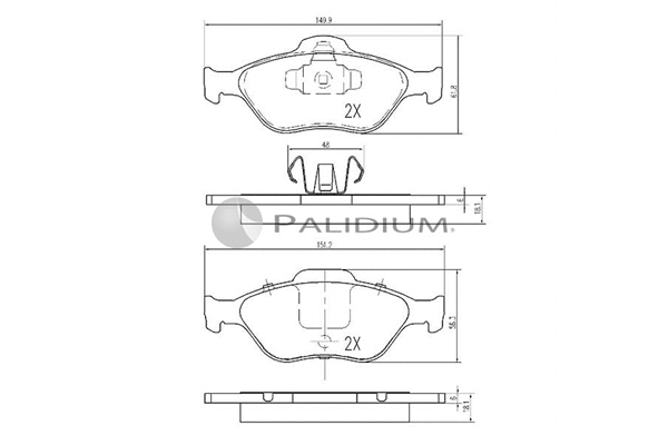 Brake Pad Set, disc brake (P1-1080)