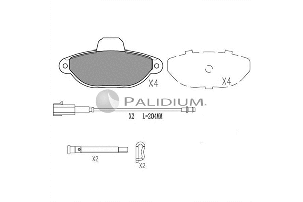 Brake Pad Set, disc brake (P1-1268)
