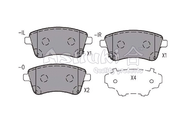 Brake Pad Set, disc brake (1080-1330)